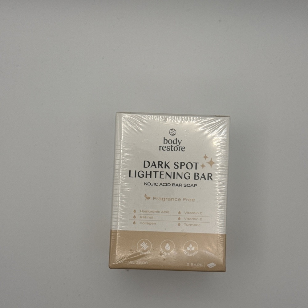 New Body Restore Dark Spot Lightening Bar - Kojic Bar Soap - FRAGRANCE FREE - 2p